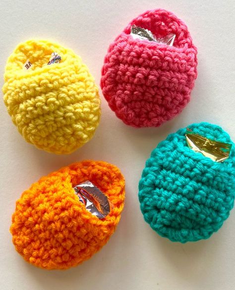 Crochet Easter Eggs Crochet Eggs, Crochet Easter Eggs, Easter Crochet Patterns Free, Diy Easter Basket, Worry Worm, Crochet Egg, Crochet Easter Basket, Spring Crochet, Easter Egg Pattern