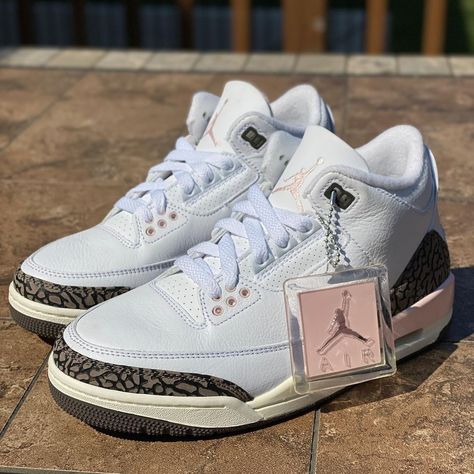 Jordan 3 Dark Mocha, Rosa Jordans, Jordan 3 Neapolitan, Italian Ice Cream, Pink Jordans, White Sneakers Men, Back To School Shoes, Jordan Shoes Girls, Jordan 4s