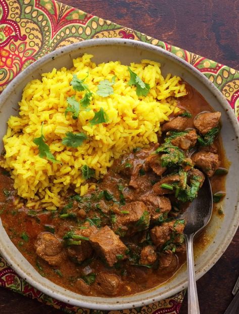 Slow Cooker Lamb Curry recipe. This Indian Lamb Curry features tender chunks of lamb in a rich, warmly-spiced sauce. Serve it up with saffron rice for a delicious meal. Crock Pot Lamb, Crockpot Lamb, Curry Slow Cooker, Lamb Curry Recipes, Slow Cooker Curry, Slow Cooker Lamb, My Husband Quotes, Health Cooking, Saffron Rice