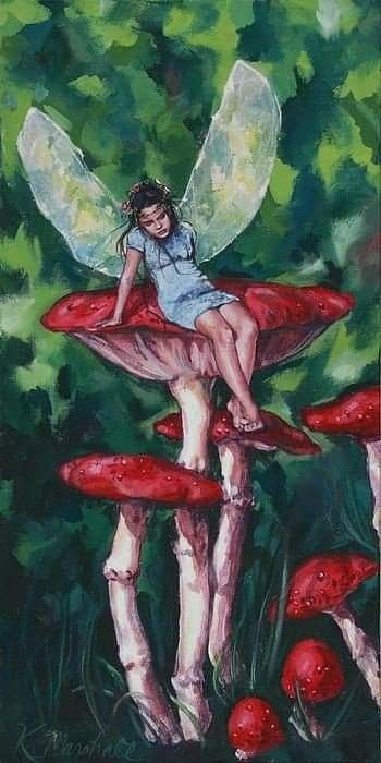 Fairy Wall Art, Fairy Paintings, Arte Indie, Canvas For Beginners, Mushroom Fairy, Arte Sketchbook, Fairytale Art, Mushroom Art, Beginner Painting