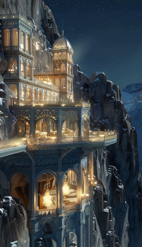 Fantasy City Aesthetic, Fantasy Rooms, Throne Room, Night Court, Fantasy Worlds, Celestial Art, A Court Of Mist And Fury, Fantasy Castle, Fantasy House