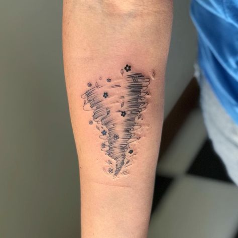 Wind Element Tattoo -elisanobretattoo Colors Of The Wind Tattoo, Element Tattoo Ideas, Wind Tattoo Ideas, Elemental Tattoos, Tornado Tattoo, Wind Element, Wind Tattoo, Element Tattoo, Earth Tattoo