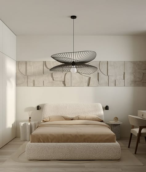 Small white :: Behance Bedroom Interior Design Luxury, Hotel Room Design, 아파트 인테리어, Bedroom Decor Design, Bedroom Bed Design, Interior Modern, Minimalism Interior, Minimalist Interior, Home Room Design