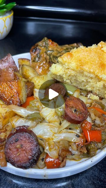 Crista 💜 on Instagram: "Fried Cabbage #friedcabbage #cabbage #recipe #dinner" Saute Cabbage Recipes, Fried Cabbage With Sausage And Shrimp, Fried Cabbage And Sausage Skillet, Southern Fried Cabbage With Shrimp, Cajun Fried Cabbage With Sausage, Southern Fried Cabbage With Shrimp Sausage And Bacon, Cabbage Recipes Southern, Fried Cabbage With Sausage, Fried Cabbage Recipes