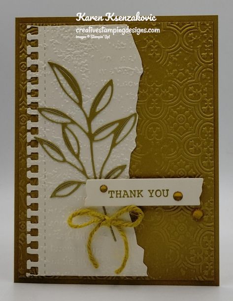 Wild Wheat Thank You Stampin Up Gorgeously Made, Paper List, Nature Card, Thank You Photos, Leaf Images, My Class, Specialty Paper, Cut Up, Scrap Paper