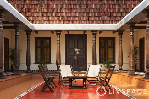 Chettinad Interiors, Chettinad House Interiors, Kerala Interior, Farmer House, Chettinad House, Courtyard Houses, Kerala Traditional House, Flooring Options Durable, Indian Houses