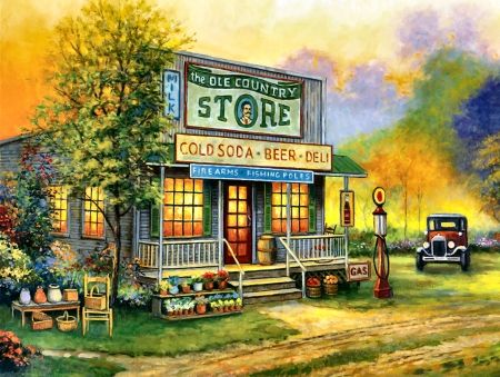 Ole Country Store F1 - Other & Architecture Background Wallpapers ... 300 Pieces Jigsaw Puzzle, Old Country Stores, Country Store, Art Licensing, The Masterpiece, Acrylic Wall Art, Fine Arts Posters, Big Canvas Art, Glass Wall Art