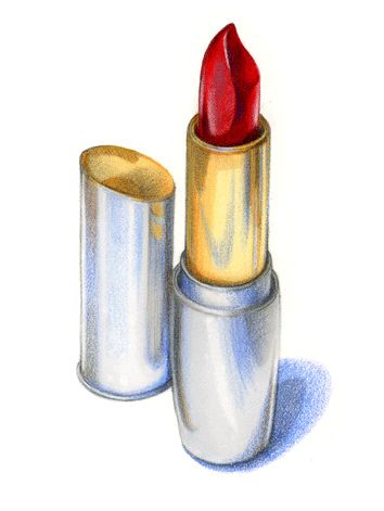 Color Pencils Ideas, Drawing Ideas Colorful Pencil, Lipstick Sketch, Lipstick Painting, Lipstick Drawing, Lipstick Illustration, Red Carpet Glamour, Makeup Illustration, Prismacolor Art