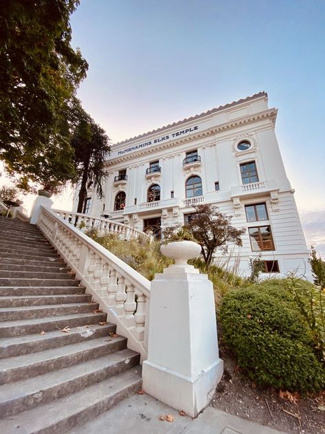 A Photo of McMenamins Elks Temple Hotel in Downtown Tacoma WA with the Spanish Steps in the foreground. Point Ruston Tacoma, Elks Lodge, Holiday Inn Express, Hampton Inn, Neighborhood Guide, Silver Cloud, Holiday Inn, Best Hotels, Boutique Hotel