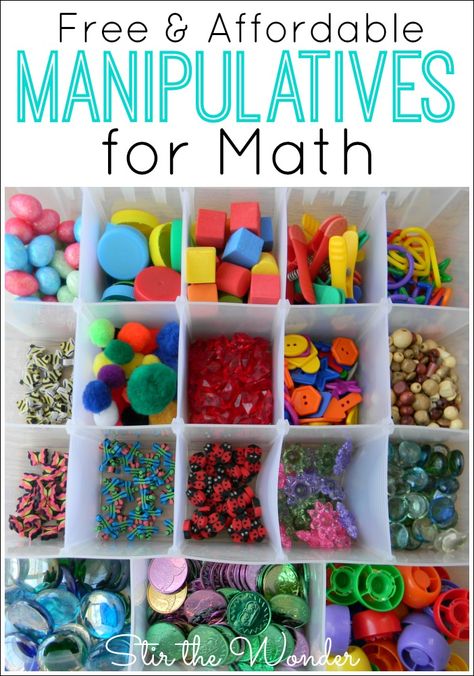 Free & Affordable Math Manipulatives for Kids to use with hands-on learning activities! Engineering Art, Steam Science, Math Manipulatives, Prek Math, Math Methods, Math Activities Preschool, Storage Tips, Homeschool Math, Math Numbers