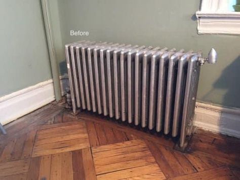 IKEA Radiator Covers: 5 easy ways to DIY a custom cover 4 Ways To Cover Radiators, Ways To Hide Radiators, Decorating Around A Radiator, Old Heater Cover Ideas, Steam Radiator Cover Ideas, Old Radiator Ideas, Small Radiator Cover Ideas, Radiator Cover Bookcase, Cover For Radiator Ideas