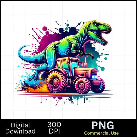 Dinosaur Watercolor, Kids Shirts Design, Birthday Png, Graphic Design Software, Dinosaur Birthday, Big Trucks, Shirt Design, Art Images, Shirt Designs