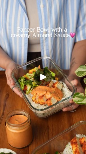 420K views · 17K reactions | What’s better than a wholesome bowl of Creamy Almond Tomato Paneer? Nourishing, satisfying and you can prep in advance 😍 Give it a try and you’ll be making it on repeat! 

Recipe pinned in the comments below🥰

#healthyrecipes #protein #paneerbowl #paneer #recipereels | Saloni Kukreja🌷 | Diljit Dosanjh · Mombattiye Saloni Kukreja, College Meals, Diljit Dosanjh, On Repeat, Paneer, Indian Food Recipes, Almond, Sauce, Snacks