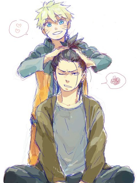 Naruto & Shikamaru Naruto Shikamaru, Naruto Mignon, Naruto And Shikamaru, Photo Naruto, Kurama Naruto, Manga Naruto, Sasuke X Naruto, Naruto Fan Art, Naruto Comic