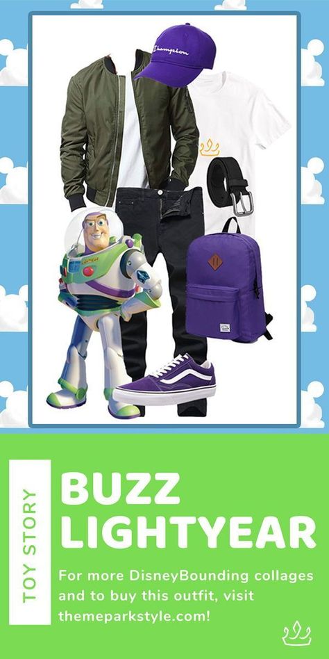 Fashionable Mens Disney outfit alert! This Toy Story DisneyBound is perfect for any occasion, but especially for a simple couple DisneyBound! A Woody   Buzz Lightyear DisneyBound = a cute DisneyBound Disney Themed Outfits Men, Disneybound Outfits Men, Disneyland Outfits Men, Mens Disney Outfit, Casual Disneybound, Couple Disneybound, Disneybound Men, Disneybound Casual, Couples Disneybound