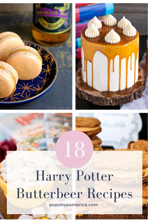 If you’re a Harry Potter fan at all, you’ve imagined the taste of butterbeer when it’s described in the book. You’ve probably imagined yourself sitting at the Three Broomsticks, drinking a warm butterbeer in the winter, a cold one in the summer, and a boozy one, well, anytime! Butterbeer is meant to be smooth, creamy, [...] The post 18 Harry Potter Butterbeer Inspired Recipes first appeared on Pop Shop America. Butterbeer Cake Pops, Butterbeer Pudding, Butterbeer Cake Recipe, Beer Desserts, Butterbeer Cake, Butter Beer Recipe Harry Potter, Homemade Butterbeer, Butterbeer Fudge, Beer Dessert