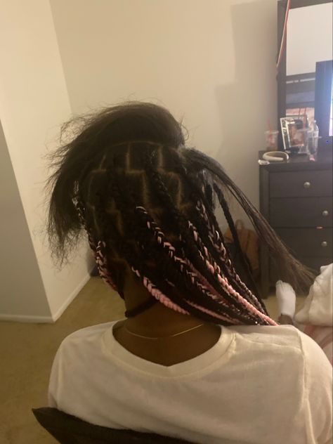 Peek A Boo, Braids, Hairstyles, Hair Styles, Pink, Black, Plaits