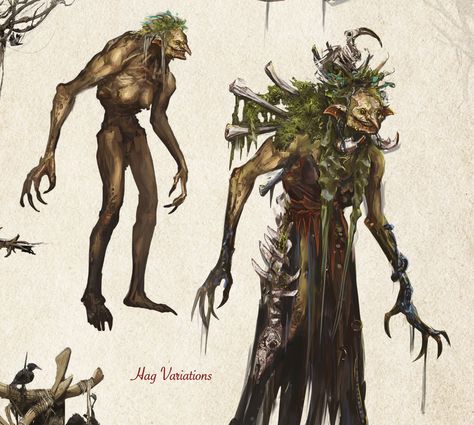 Hag Dnd Concept Art, Bg3 Concept Art, Baldurs Gate Concept Art, Bg3 Art, Old Hag, Dark Fairytale, Baldurs Gate, Costume Inspo, Baba Yaga