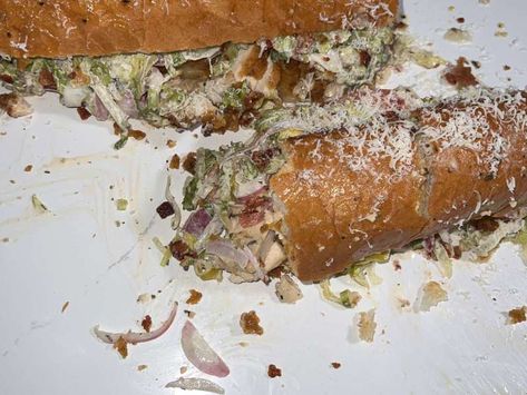 Grinder sandwich Recipe - Whisk Grinder Sandwich Recipe, Viral Grinder Sandwich, Grinder Sandwich, Pepperoncini Peppers, Zesty Italian Dressing, Tomato Season, Red Onion Salad, Sub Sandwiches, Chicken Breast Seasoning