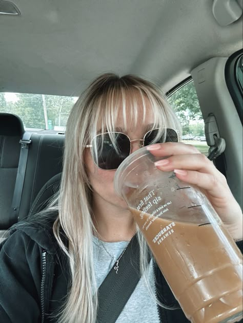 Bangs | bangs haircut | blonde bangs | bangs inspo | wispy bangs | haircut | starbucks | venti coffee | coffee | whispy bangs | styled bangs | bangs hairstyle Flimsy Bangs Hair, Short Whisky Bangs, Wispy Bangs Round Face Small Forehead, Soft Wispy Bangs With Curtain Bangs, Super Wispy Bangs Straight Hair, Blonde Whispy Front Bangs, Wispy Bangs Round Face Glasses, Wispy Bangs Brown Hair, Whispy Baby Bangs Long Hair