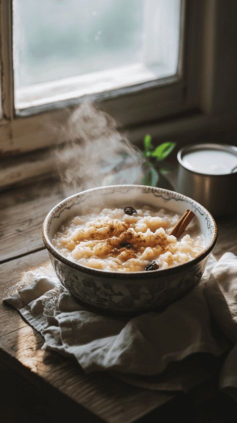 Grandma’s Secret Recipe: Classic Old-Fashioned Rice Pudding You’ll Love - pennywiseplates.com Rice Pudding With Eggs And Milk, Overnight Rice Pudding, Rice Pudding Aesthetic, Old Fashioned Rice Pudding Recipe, Old Fashion Rice Pudding, Best Rice Pudding, Stovetop Rice Pudding, Rice Porridge Recipe, Best Rice Pudding Recipe