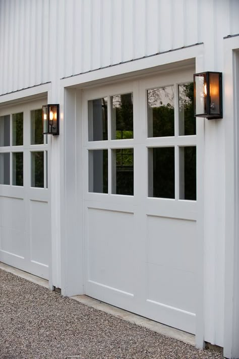 Garage door with windows