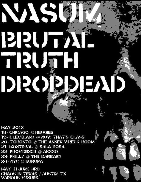 Brutal Truth Band, Brutal Truth, Punk Flyers, Punk Songs, Crust Punk, Hardcore Punk, Band Posters, Rock Music, Heavy Metal