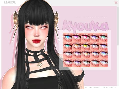 The Sims Resource - Kyouko Eye Contacts N10 Makeup Cc Sims 4, Sims Cc Makeup, Cc Eyes, Anime Lashes, Sims 4 Nails, Sims 4 Cc Eyes, Eye Contacts, Makeup Cc, Sims 4 Anime