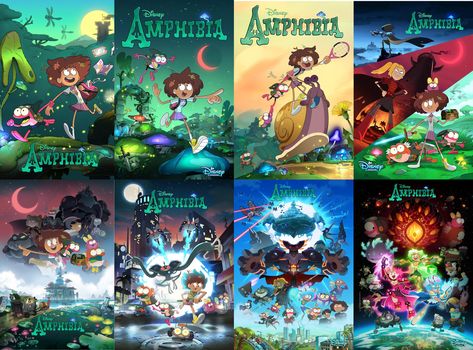 Amphibia Poster, From First To Last, Anne Boonchuy, Owl House Amphibia, Museum Poster, Fandom Crossover, Funny Frogs, Disney Shows, Cartoon Crossovers