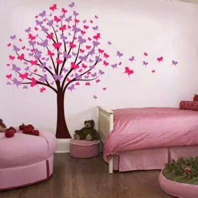 All Modern Furniture, Girls Room Diy, Butterfly Wall Decals, Butterfly Tree, Butterfly Wall Decor, Decorating Themes, Tree Wall Decal, Big Girl Rooms, Butterfly Wall