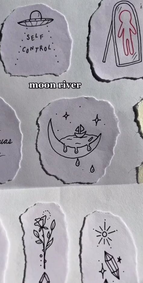 Moon River Tattoo, Frank Ocean Tattoo, River Tattoo, Ocean Tattoo, Mushroom Tattoos, Ocean Tattoos, Classy Tattoos, Line Art Tattoos, Moon River