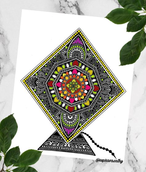 Creativity Ideas, Makar Sankranti, Art And Craft Videos, Mandala Pattern, Crochet Handbags, Craft Videos, Drawing For Kids, Mandala Art, Line Art