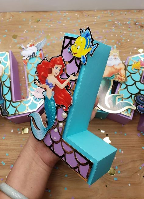 LOVEESH CUSTOMISED 3D LETTER O R NUMBER FOR BORTHDAY DECORATION. ANY THEME, BEDROOM DECOR (DESIGN 1) : Amazon.in: Toys & Games Tattoos Letters, 3d Letters Decoration, Diy Cake Topper Birthday, Theme Bedroom, Mermaid Theme Birthday, Diy Letters, Drawing Letters, Letters For Kids, Birthday Toys