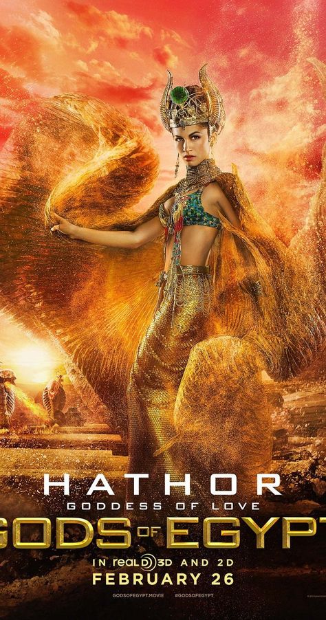 Gods of Egypt - Character Posters photos, including production stills, premiere photos and other event photos, publicity photos, behind-the-scenes, and more. Gods Of Egypt Movie, Egypt Movie, Egypt Poster, Elodie Yung, Starověký Egypt, Gods Of Egypt, Egyptian Mythology, Gerard Butler, Egyptian Goddess