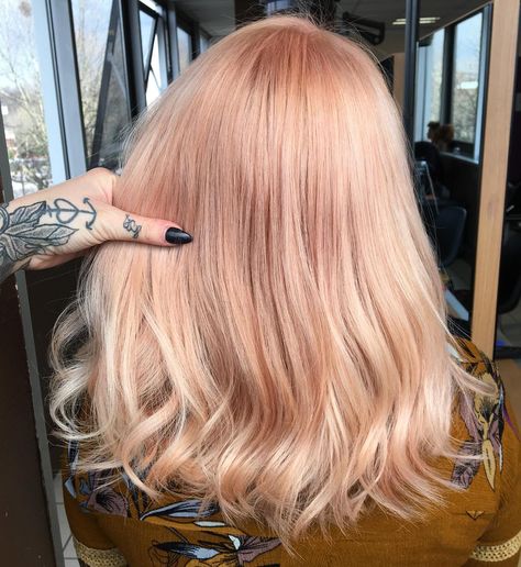 - PEACHES AND CREAM - News Shades EQ Pastel Peach and Pastel Pink 🌸🍑 Perfect Blend for Rose Gold Hair 🙌🏻 #PhBonder #Redken5thave #RedkenFr #RedkenReady #Redken #peachhair #goldhair #rosegoldhair #rosegold #ModernSalon #BehindTheChair @redken @HotOnBeauty @BehindTheChair_com @PhilipWolffhair @ImAllAboutDaHair @ModernSalon @Cute_Tiquetonne @fuckinghair @alix_maya @american_salon Shades Eq Pastel Peach, Neutral Blondes, Mommy Hair, Apricot Hair, Peach Hair Color, Blond Rose, Brown Ombre Hair Color, Peach Hair Colors, Light Strawberry Blonde