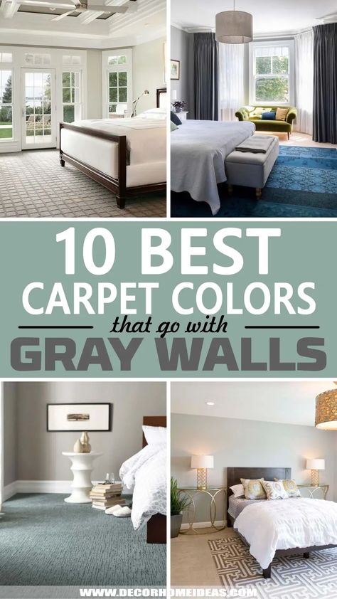 Carpet Colors For Gray Walls. Are you in search of the best carpet color to match your gray walls? We have the best color ideas and patterns to create the perfect combination for your room. Gray Walls Carpet Color, Carpet For Gray Walls, Carpet For Grey Walls, What Color Carpet Goes With Gray Walls, Bedrooms With Carpet Ideas, Paint And Carpet Combinations, Carpet And Wall Color Combinations, Carpet And Paint Combinations, Carpet With Gray Walls