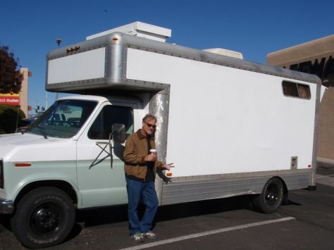 homemade-rv Box Truck Conversion, Uhaul Truck, Cottonwood Arizona, Truck Conversion, U Haul Truck, Cheap Rv, Truck House, Cargo Trailer Conversion, Stealth Camping