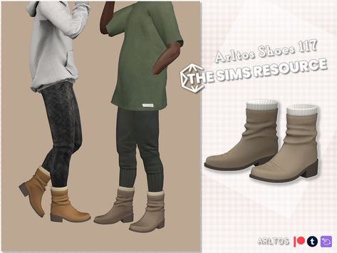 The Sims Resource - Short boots male Sims 4 Arltos, Patreon Sims 4, Sims 4 Tsr, Cc Shoes, Boots Female, Soft Sandals, Free Sims, Sims 1, Sims Mods