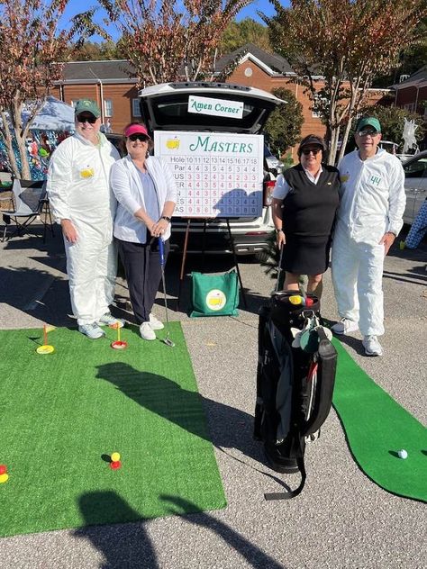 master's trunk or treat idea Masters Trunk Or Treat, Golf Themed Trunk Or Treat, Trunk Or Treat Golf Theme, Golf Trunk Or Treat Ideas, Golf Trunk Or Treat, Trunk N Treat Ideas, Golf Theme, Treat Ideas, Trunk Or Treat