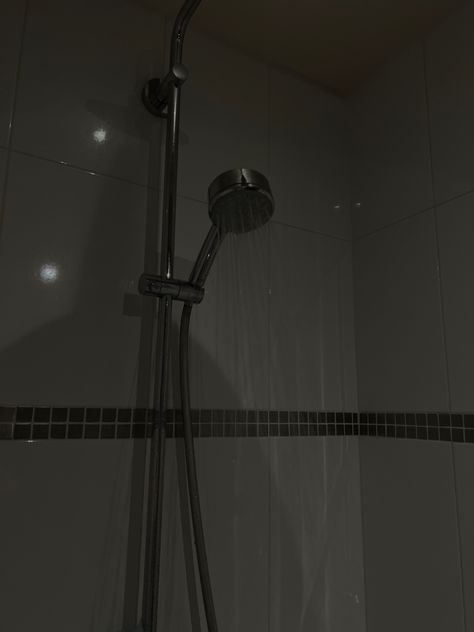 Dark Shower Aesthetic, Rain Mood, Shower Aesthetic, Aesthetic Shower, Treading Water, Steam Shower, In The Dark, Lamp Post, Steam