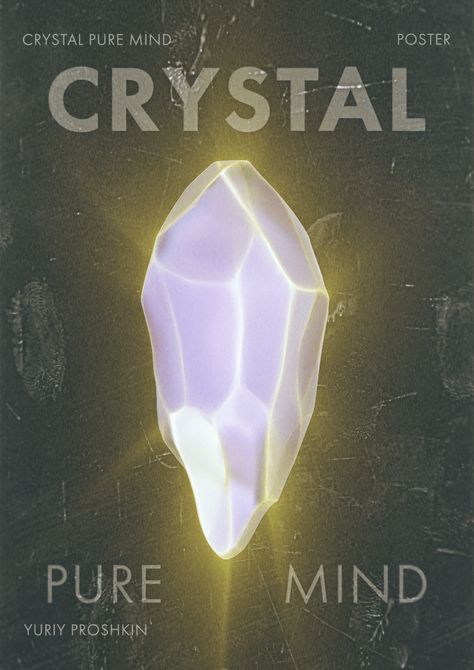 Animated Poster "Crystal Pure Mind" on Behance Gemstone Graphic Design, Stone Graphic Design, Crystal Graphic Design, Crystal Posters, Crystal Poster, Animated Poster, 2024 Graphic, Stone Logo, Crystals Store