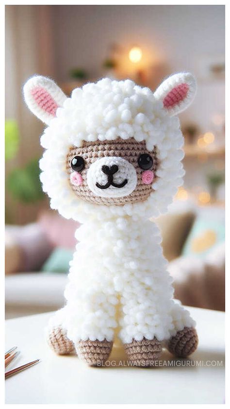 Amigurumi Llama Crochet Free Pattern - Amigurumi Knitting Needle Storage, Knifty Knitter, Crochet Stitches For Blankets, Knit Art, Crochet Fun, Crochet Patterns Free Blanket, Amigurumi Animals, Crochet Patterns Free, Doll Crochet