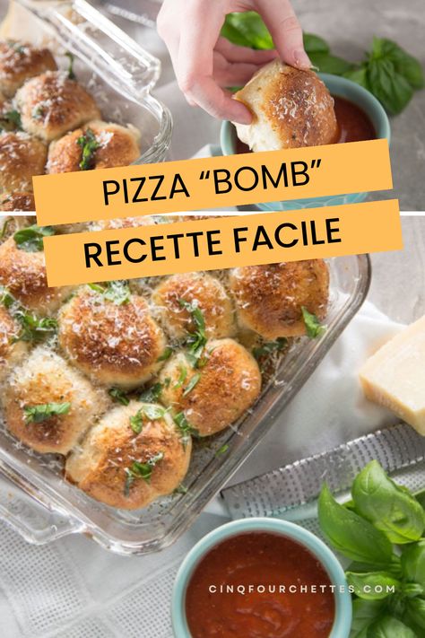 Elles sont parfaites à manger avec les mains et les enfants adorent ! #pizza #repas #enfant #kid #recette #recipe Pate A Pizza, Pizza Bomb, Pizza Pizza, A Pizza, Croquettes, Pizza, Pizzas