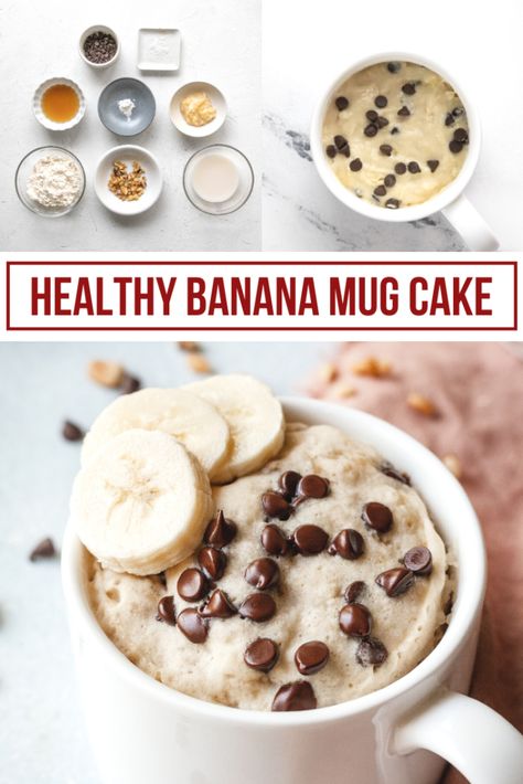 Mug Cakes Healthy, Banana Bread Mug, Banana Mug Cake, Meatless Dinners, Mug Cake Healthy, Protein Mug Cakes, Yummy Deserts, Holiday Dishes, Scrumptious Food