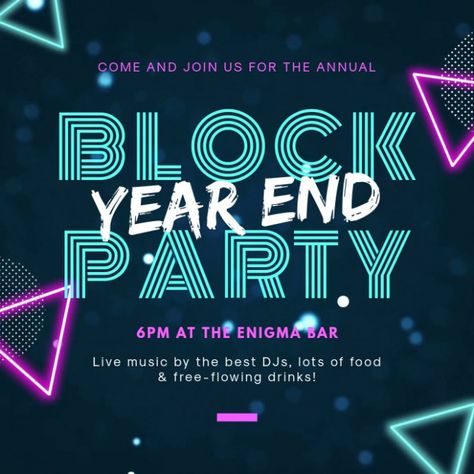 Year End Party Invitation, Invitation Card Sample, Block Party Invitations, Year End Party, Party Design Poster, End Of Year Party, Church Stage, Shocking Facts, Year End