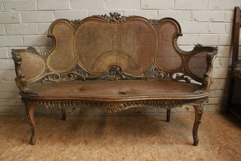 Gilt Louis XV sofa 19th century (seat needs to be recained) - Seats - Houtroos Ancient Furniture, Louis Xv Sofa, Louis Xv Armchair, Antique Chinese Furniture, Wedding Furniture, Chinese Furniture, Ornate Furniture, Quotes Quran, Armchair Furniture