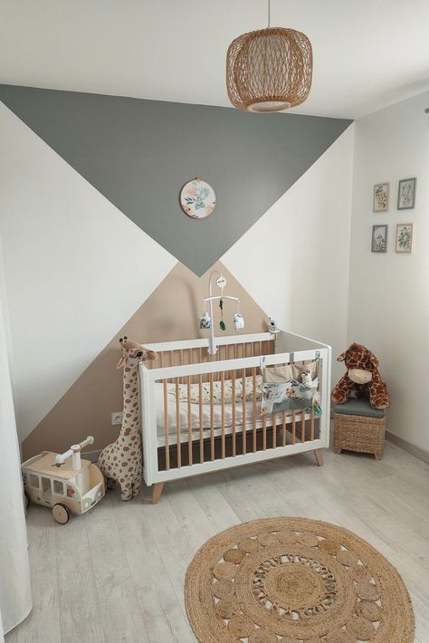 awsome baby room decor design for your apartment design.
#bybyroom
#bybyroomdecor
#bybyroomdesign
#bybyroominterior Kids Room Wall Paint, Baby Room Decor Ideas, Room Decor Design, Kids Shared Bedroom, Small Kids Room, Room Accent Wall, Room Wall Painting, Nursery Room Design, Baby Room Inspiration