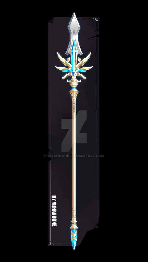 Spear Concept Art, Fantasy Spear, Spear Design, Artifact Art, Evil World, Super Powers Art, Sakura Kinomoto, Types Of Swords, Swords Medieval