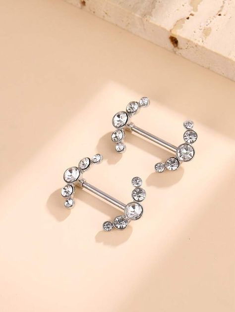 2 Peças/Conjunto Perfeito Piercing Decoração De Strass Anel De Mamilo Aço Inoxidável Para Mulheres & Homens Sem Piercing Necessário Septo Jóia De Corpo | SHEIN Brasil Shein Brasil, Tokio Hotel, Body Jewelry, Piercings, Paradise, Hotel, Collage, Pins