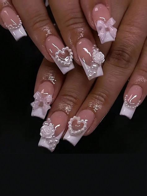 Natural Nail Designs, Short Gel Nails, Different Nail Designs, Shoe Nails, Acrylic Toe Nails, Fancy Nails Designs, Classic Nails, Instagram Nails, French Tip Acrylic Nails